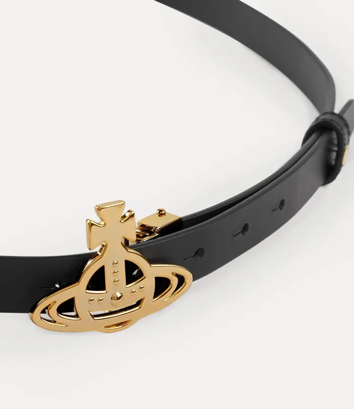 WomenMen Small Line Orb Buckle Belt Black Vivienne Westwood Belts And Harnesses WomenMen Small Line Orb Buckle Belt Black Vivienne Westwood Belts And Harnesses