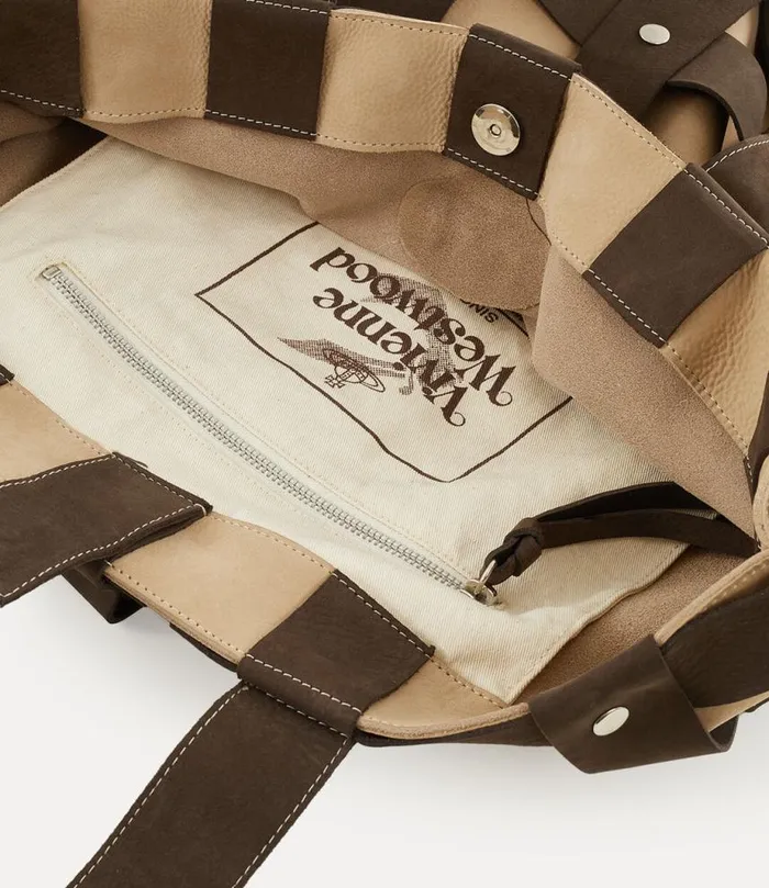 WomenMen Troy Tote Bag Beigebrown Vivienne Westwood Handbags WomenMen Troy Tote Bag Beigebrown Vivienne Westwood Handbags