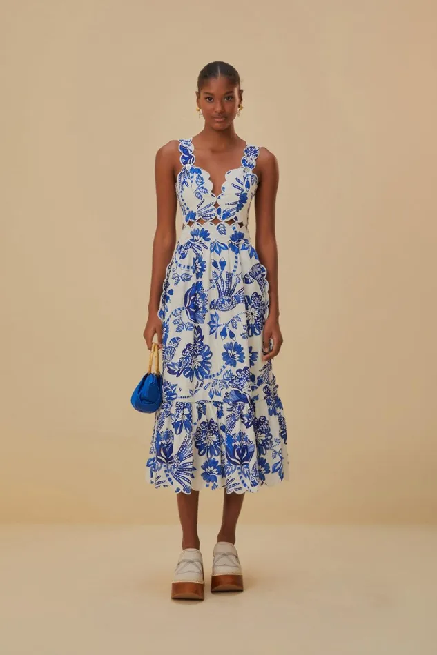 Women Midi Dresses Farm Rio OffWhite Flowerful Birds Lenzing Ecovero Euroflax Midi Dress Women Midi Dresses Farm Rio OffWhite Flowerful Birds Lenzing Ecovero Euroflax Midi Dress