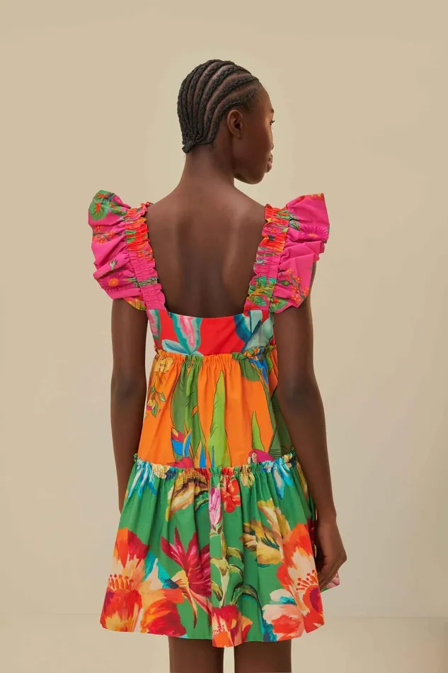 Women Mini Dresses Farm Rio Foliage Mix Mini Dress
