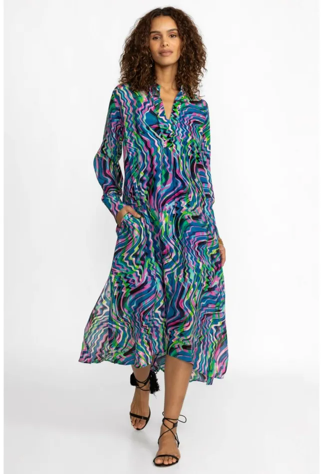 Women Moonwave Henley Dress Moonwave Johnny Was Dresses
