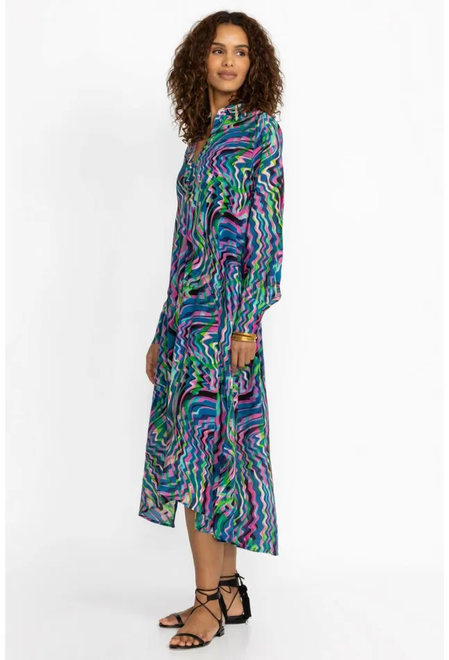 Women Moonwave Henley Dress Moonwave Johnny Was Dresses