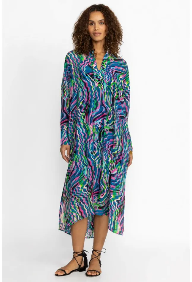 Women Moonwave Henley Dress Moonwave Johnny Was Dresses