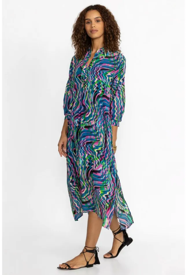 Women Moonwave Henley Dress Moonwave Johnny Was Dresses