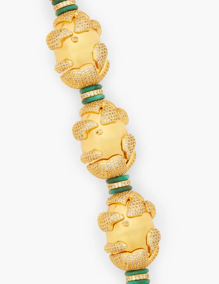 Women Necklaces Zimmermann Midnight Choker Goldmalachite