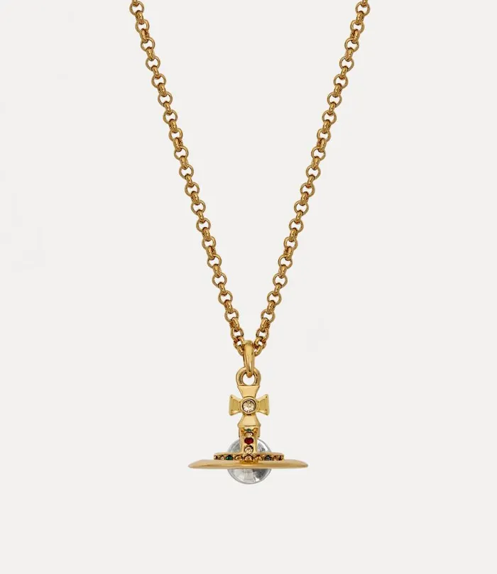 Women New Petite Orb Pendant Necklace Gold Vivienne Westwood Classic Styles