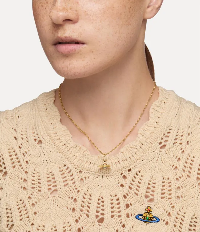 Women New Petite Orb Pendant Necklace Gold Vivienne Westwood Classic Styles Women New Petite Orb Pendant Necklace Gold Vivienne Westwood Classic Styles