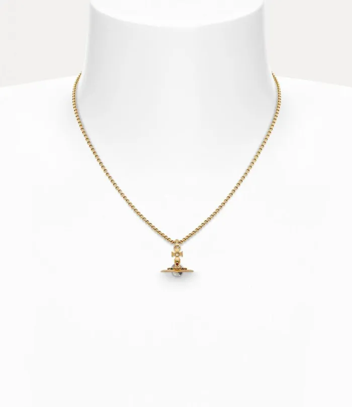 Women New Petite Orb Pendant Necklace Gold Vivienne Westwood Classic Styles Women New Petite Orb Pendant Necklace Gold Vivienne Westwood Classic Styles