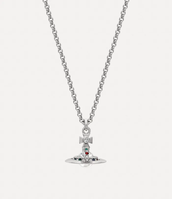 Women New Petite Orb Pendant Necklace Platinum Vivienne Westwood Classic Styles Women New Petite Orb Pendant Necklace Platinum Vivienne Westwood Classic Styles