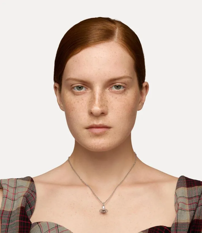 Women New Petite Orb Pendant Necklace Platinum Vivienne Westwood Classic Styles Women New Petite Orb Pendant Necklace Platinum Vivienne Westwood Classic Styles