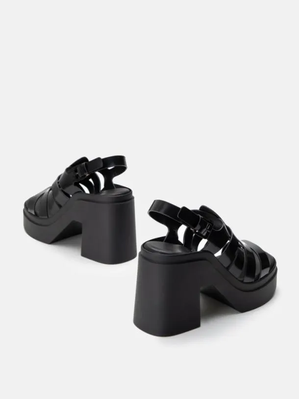 Women NINDY Gloss Black Clergerie Sandals