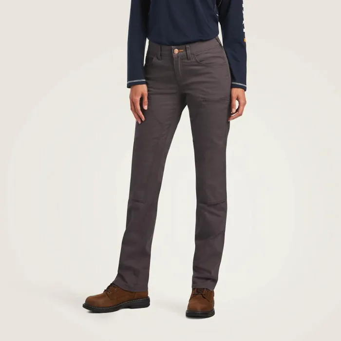 Women Pants and Shorts Ariat Rebar DuraStretch Made Tough Double Front Pant Rebar Grey Women Pants and Shorts Ariat Rebar DuraStretch Made Tough Double Front Pant Rebar Grey