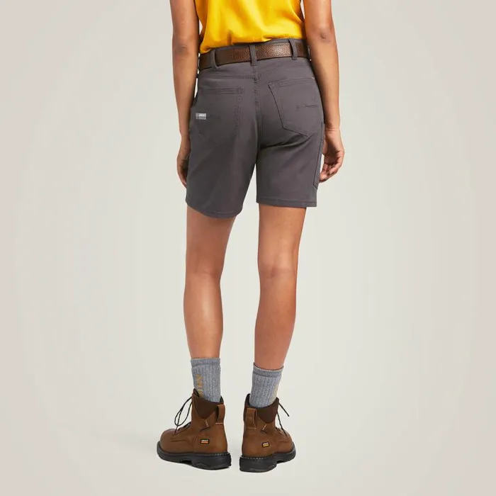 Women Pants and Shorts Ariat Rebar DuraStretch Made Tough Short Rebar Grey Women Pants and Shorts Ariat Rebar DuraStretch Made Tough Short Rebar Grey