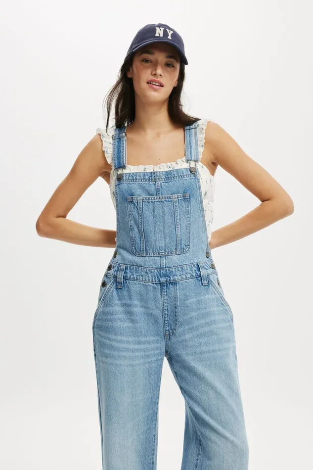 Women Pants Cotton On Denim Overall Breeze Blue Women Pants Cotton On Denim Overall Breeze Blue