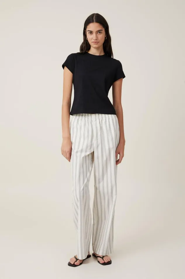 Women Pants Cotton On Noah Pant Tre Stripe White