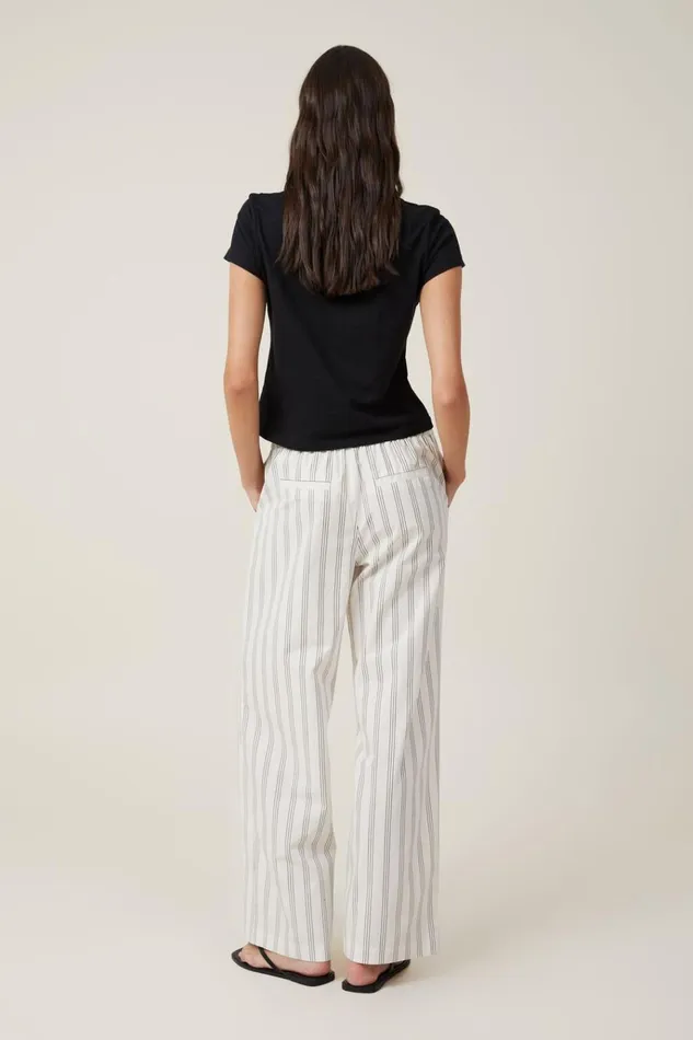 Women Pants Cotton On Noah Pant Tre Stripe White
