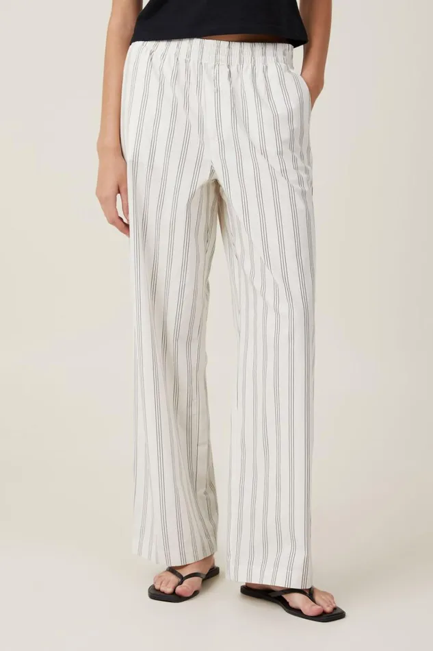 Women Pants Cotton On Noah Pant Tre Stripe White