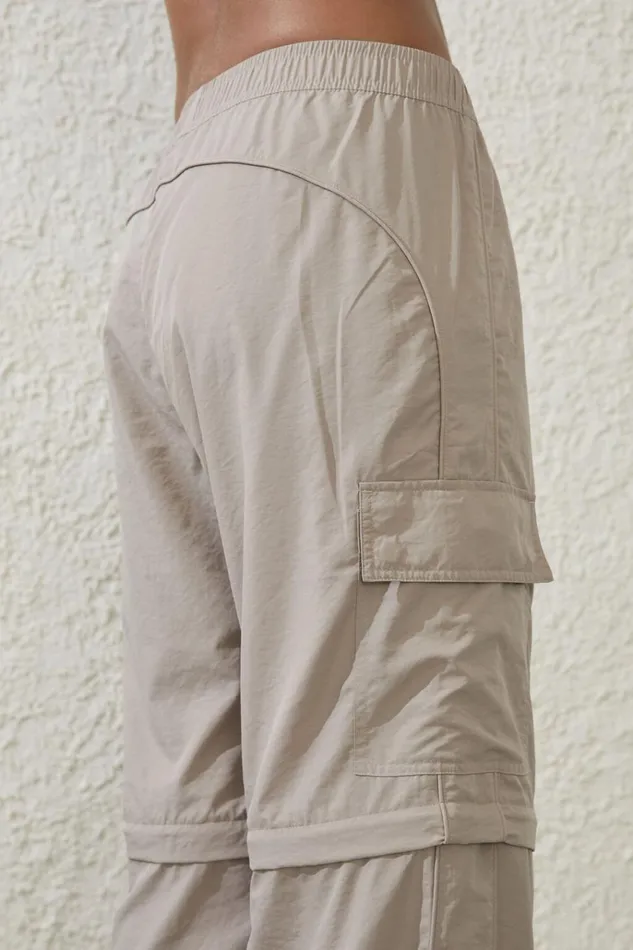Women Pants Cotton On Woven Zip Off Cargo Pant White Pepper