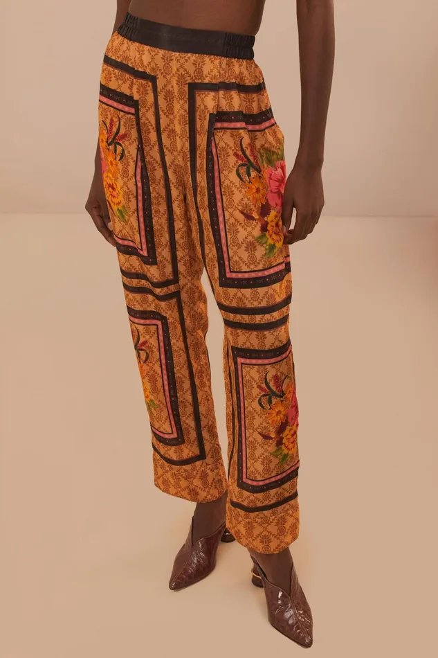 Women Pants Farm Rio Brown Charming Garden Scarves Pants