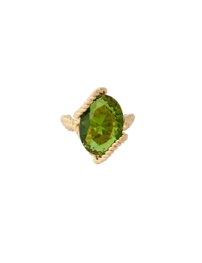 Women Rings Zimmermann Bloom Oval Ring Goldemerald