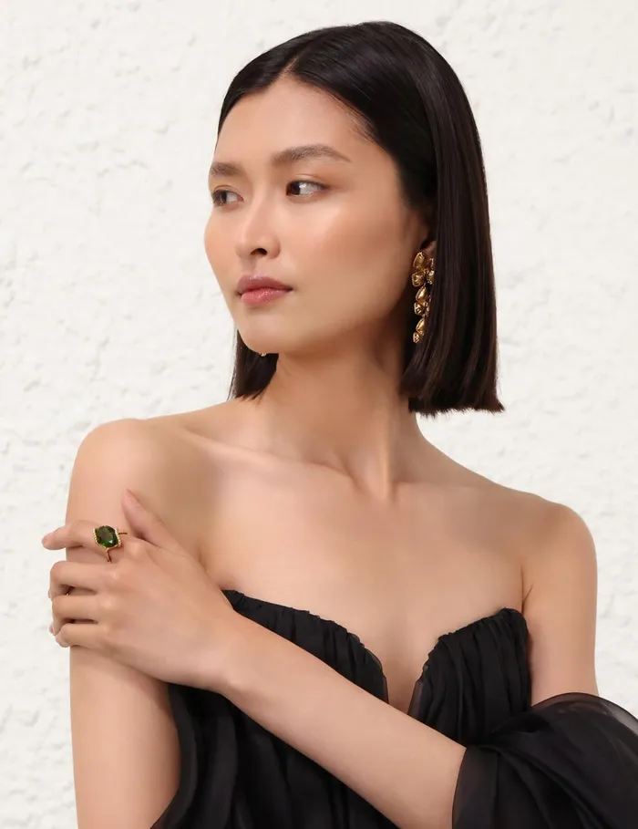 Women Rings Zimmermann Bloom Oval Ring Goldemerald