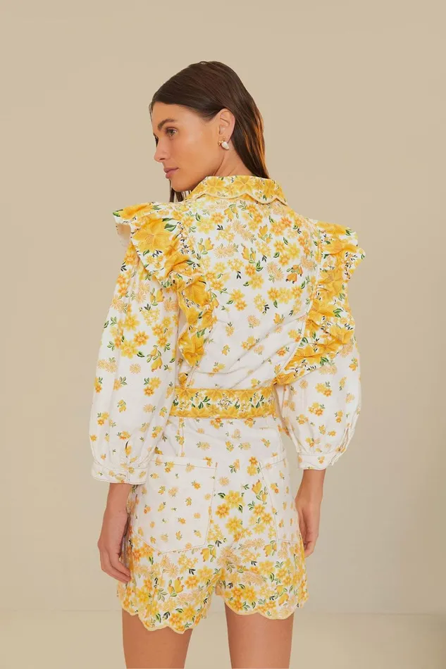 Women Rompers Farm Rio OffWhite Azaleia Lapel Romper