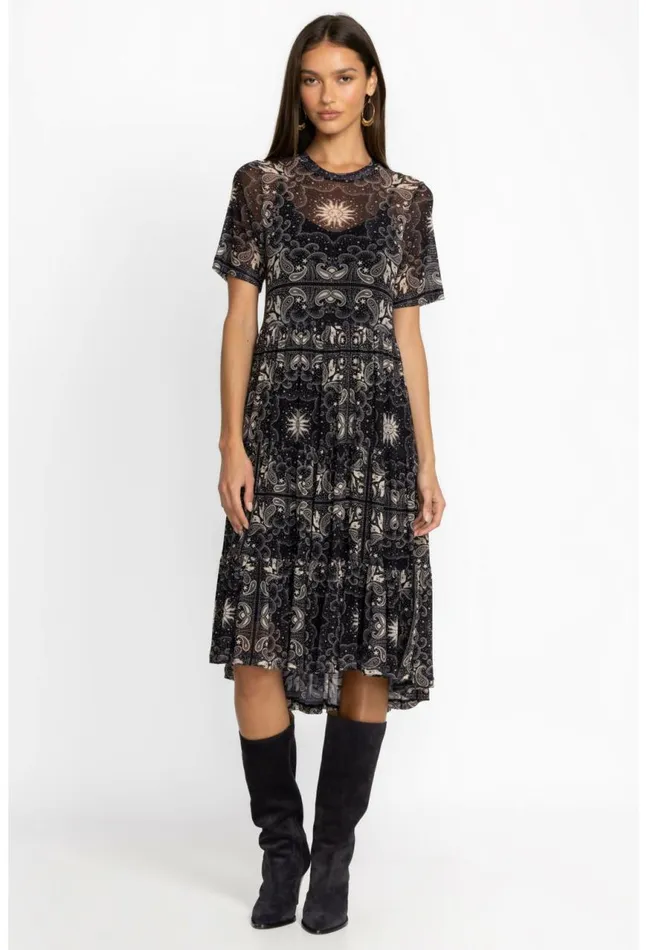 Women Runa Mesh Tiered Dress Runa Johnny Was Dresses