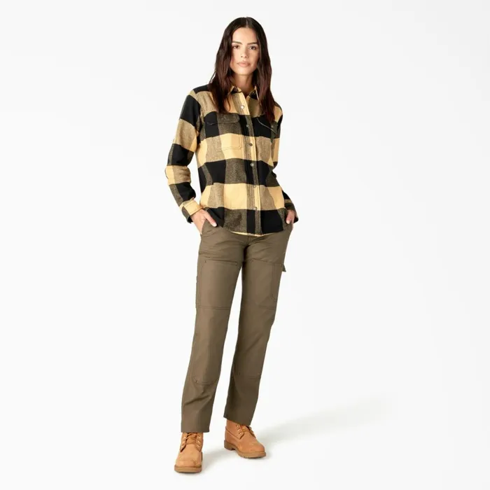 Womens DuraTech Renegade Flannel Shirt Nubuck Large Buffalo Plaid Nubuck Large Buffalo Plaid b2z Women Dickies Button Up Womens DuraTech Renegade Flannel Shirt Nubuck Large Buffalo Plaid Nubuck Large Buffalo Plaid b2z Women Dickies Button Up