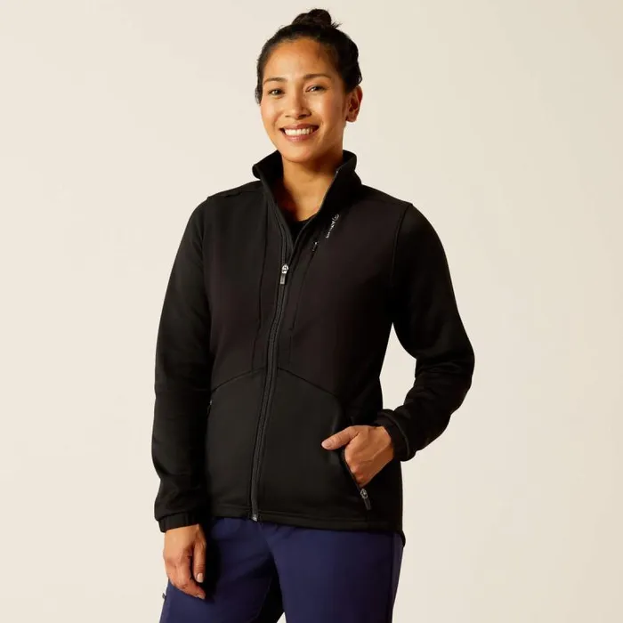 Women Scrubs Ariat Sina Fleece Scrub Jacket Black