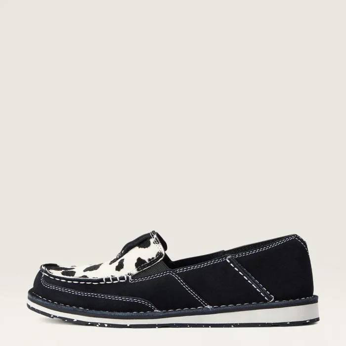 Women Shoes and Sneakers Ariat Cruiser Black Suede Black And White Hair On Women Shoes and Sneakers Ariat Cruiser Black Suede Black And White Hair On
