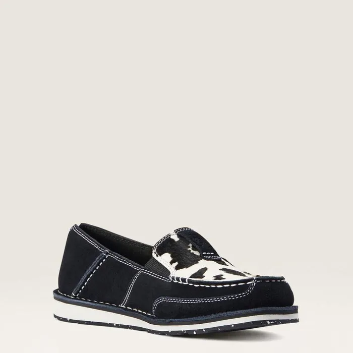 Women Shoes and Sneakers Ariat Cruiser Black Suede Black And White Hair On Women Shoes and Sneakers Ariat Cruiser Black Suede Black And White Hair On