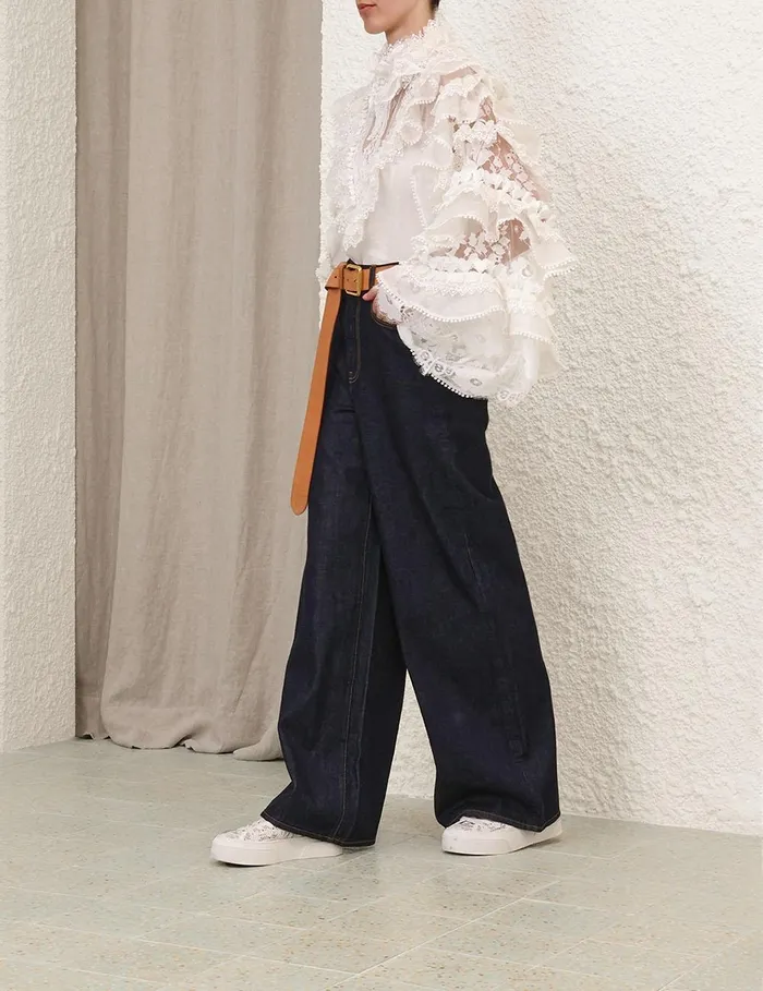 Women Shorts and Pants Zimmermann Crush Straight Jean Night Sky