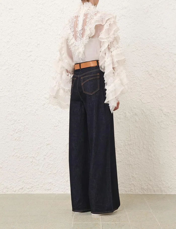 Women Shorts and Pants Zimmermann Crush Straight Jean Night Sky