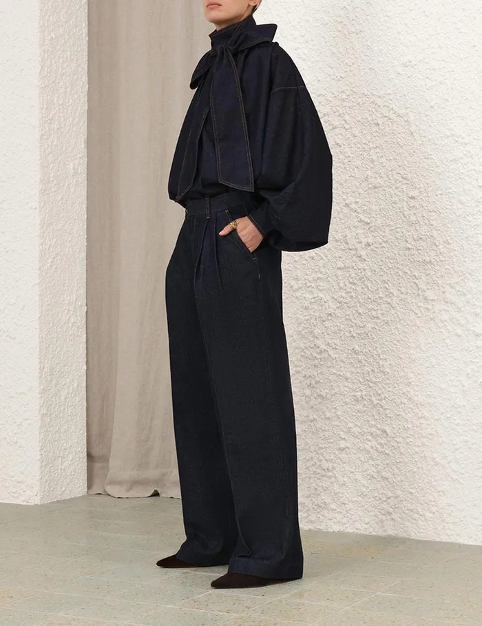 Women Shorts and Pants Zimmermann Illustration Denim Pant Night Sky