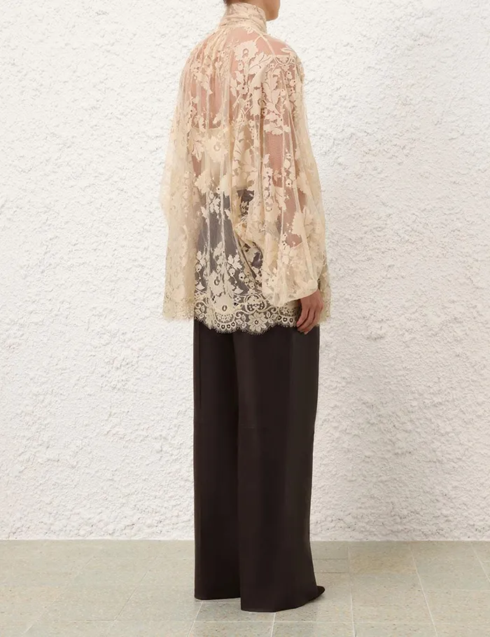 Women Shorts and Pants Zimmermann Illustration Leather Pant Mahogany