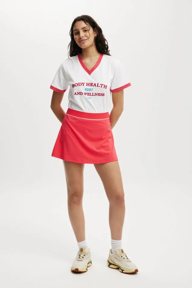 Women Shorts and Skirts Cotton On Pleated Ace Skirt Frenchie Red