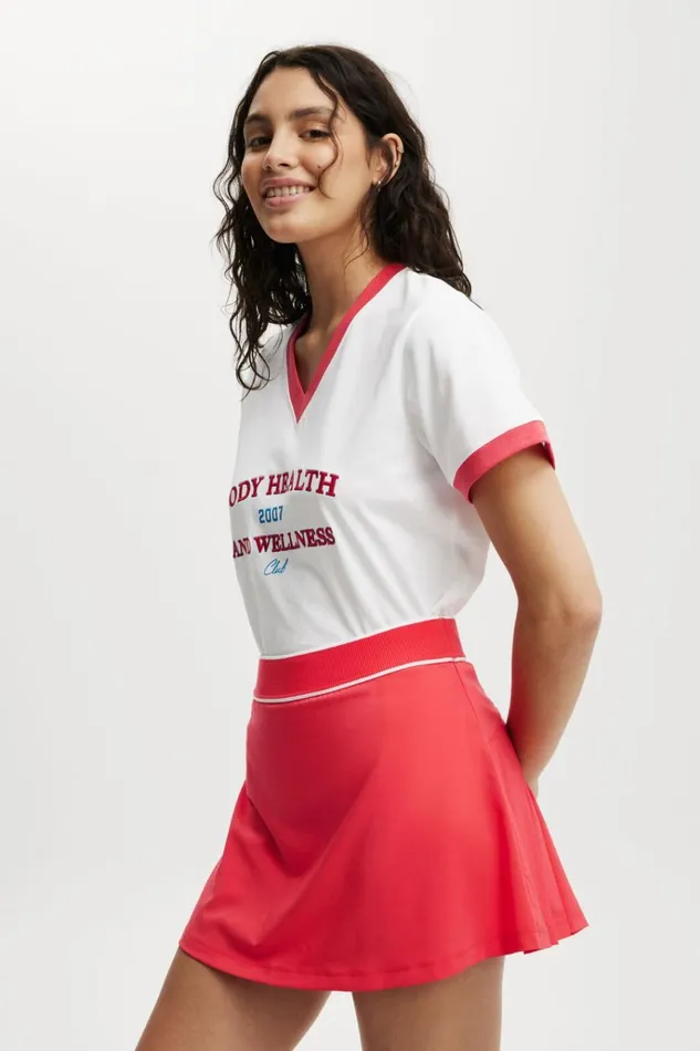 Women Shorts and Skirts Cotton On Pleated Ace Skirt Frenchie Red