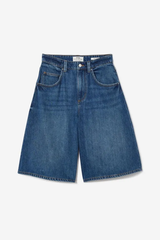 Women Shorts Cotton On Lyocell Wide Denim Jort Shore Blue Women Shorts Cotton On Lyocell Wide Denim Jort Shore Blue