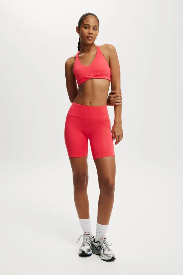 Women Shorts Cotton On Ultra Soft Track Bike Short Frenchie Red