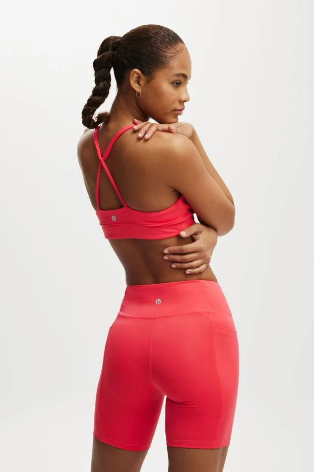 Women Shorts Cotton On Ultra Soft Track Bike Short Frenchie Red