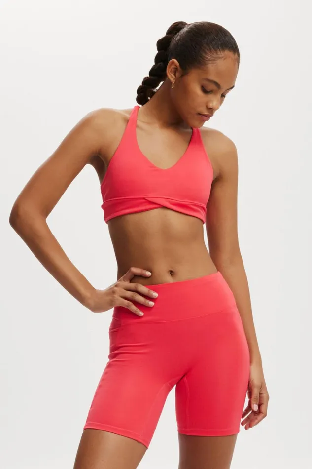 Women Shorts Cotton On Ultra Soft Track Bike Short Frenchie Red