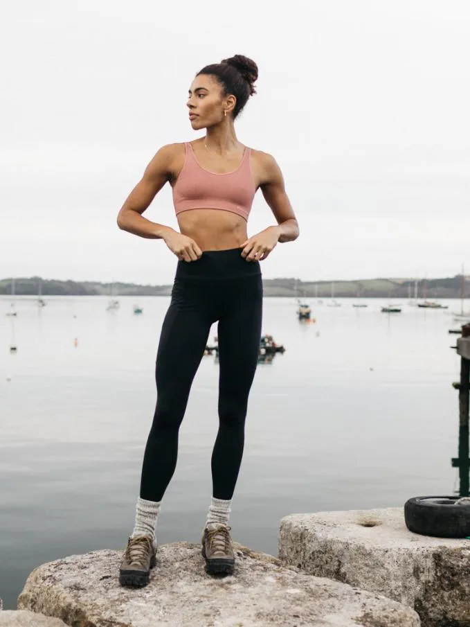 Women Sia Seamless Bralet Pink Salt Finisterre Base Layers and Underwear