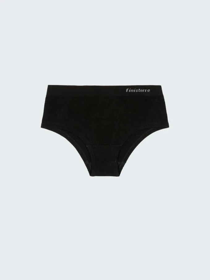 Women Sia Seamless Brief Black Finisterre Base Layers and Underwear