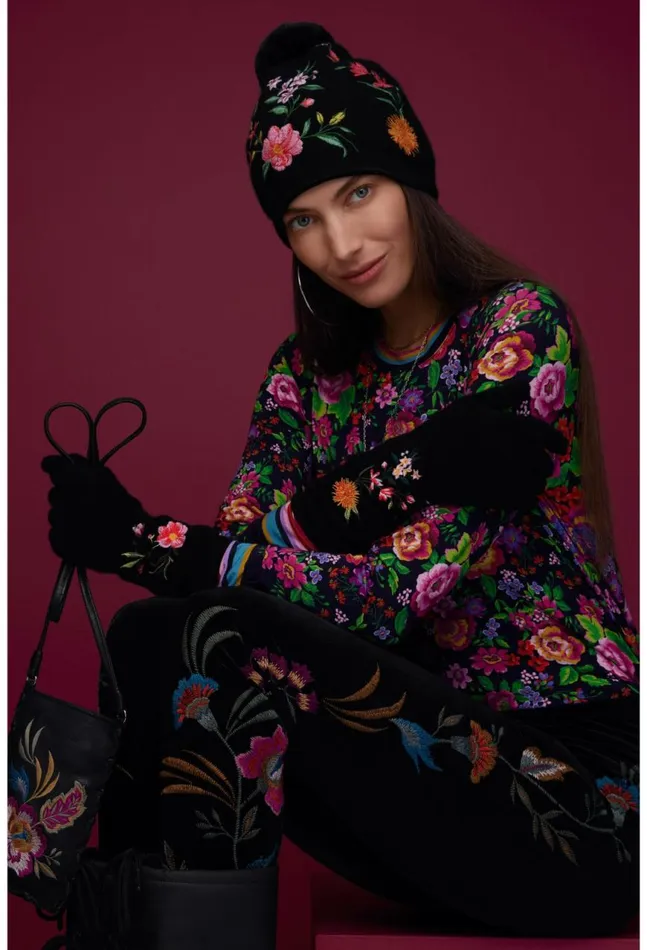 Women Sidonia Velvet Stretch Legging Black Johnny Was Bottoms
