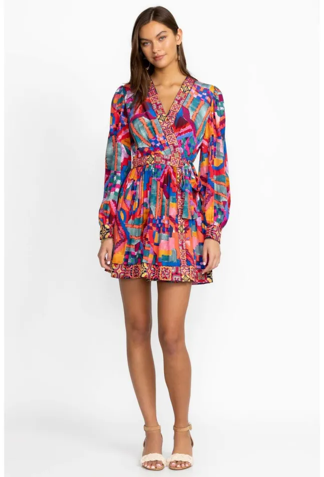 Women Summer Daydream Silk Mini Dress Summer Daydream Johnny Was Dresses