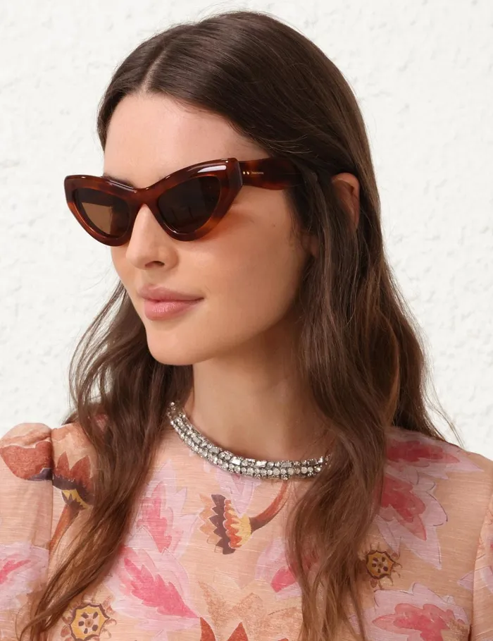 Women Sunglasses Zimmermann Jay Cat Eye Havana