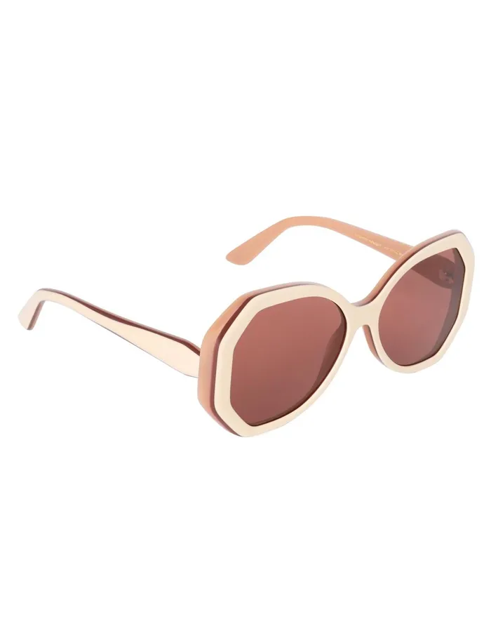 Women Sunglasses Zimmermann Uptempo Hexagon Cream