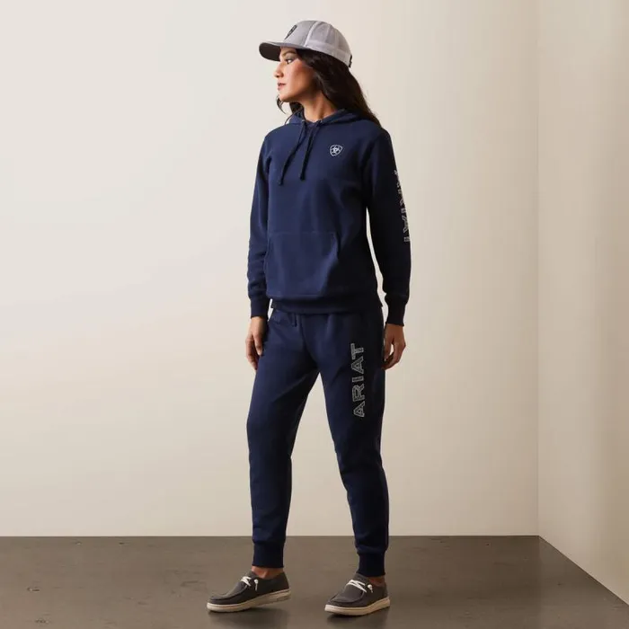 Women Sweatshirts and Hoodies Ariat Ariat Logo Hoodie Navy Eclipse Women Sweatshirts and Hoodies Ariat Ariat Logo Hoodie Navy Eclipse