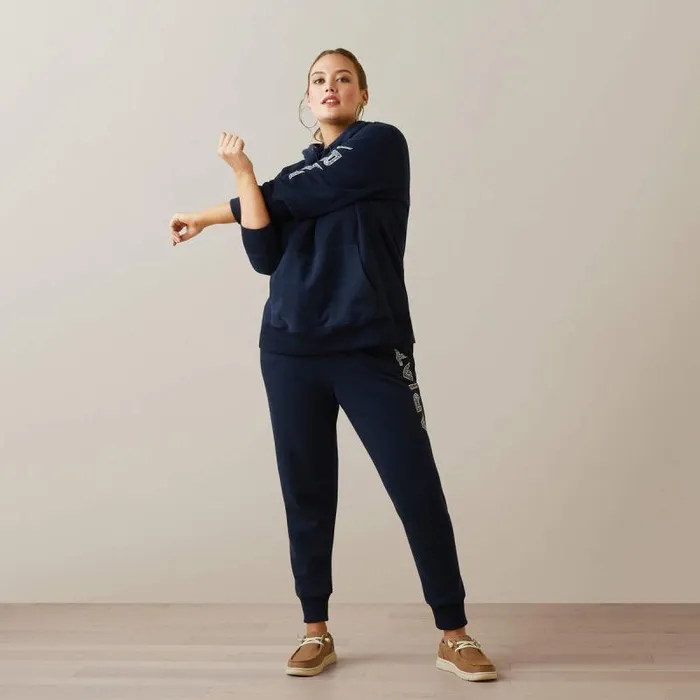 Women Sweatshirts and Hoodies Ariat Ariat Logo Hoodie Navy Eclipse Women Sweatshirts and Hoodies Ariat Ariat Logo Hoodie Navy Eclipse