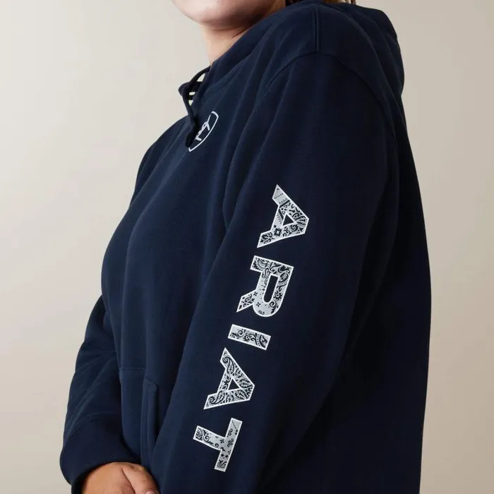 Women Sweatshirts and Hoodies Ariat Ariat Logo Hoodie Navy Eclipse Women Sweatshirts and Hoodies Ariat Ariat Logo Hoodie Navy Eclipse